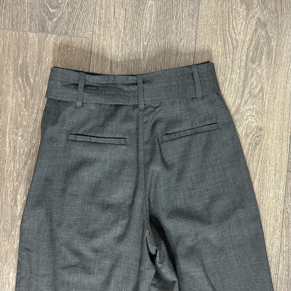 Aritzia Wilfred Jallade Pants Tie Front Heathered Grey High Rise Waist Trousers - Picture 9 of 14